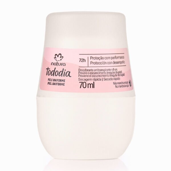Desodorante antitranspirante roll-on Tododia Piel Uniforme de 70ml, de secado rápido y que previene el oscurecimiento de la piel.